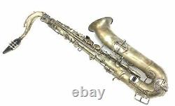 1914 King H. N. White Silver Tenor C Melody Low Pitch Saxophone with Case & MP