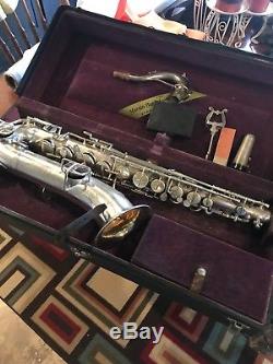 1921 Martin Handmade Low Pitch Tenor Saxophone Elkhart Indiana with Case