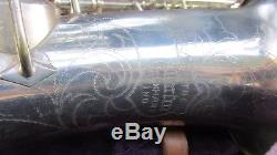 1921 Martin Low Pitch Tenor Saxophone Elkhart Indiana with Case for restoration