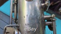 1921 Martin Low Pitch Tenor Saxophone Elkhart Indiana with Case for restoration