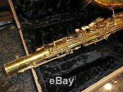 1934 35 VINTAGE CONN 10M NAKED LADY TENOR SAXOPHONE with CARRYING CASE