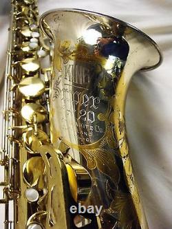 1949 H. N. White King Super 20 Silver Sonic Tenor Saxophone Full Pearls Rare