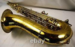 1950 Buescher 400 Top Hat & Cane Professional Tenor Saxophone Snap In Pads Rare