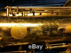 1951 Buescher 400 Top Hat and Cane tenor sax w / Berg Larsen & new case