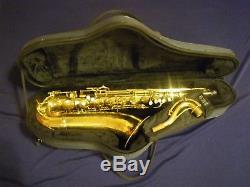 1953 CONN 10M NAKED LADY TENOR SAXOPHONE with PRO TEC CASE -EXCELLENT PLAYING COND