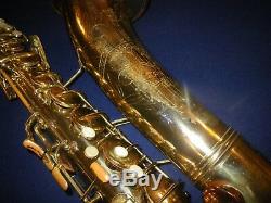 1953 CONN 10M NAKED LADY TENOR SAXOPHONE with PRO TEC CASE -EXCELLENT PLAYING COND