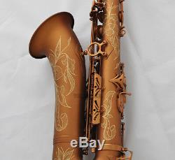 2019 Professional Matt Coffee Tenor Saxophone High F# B-Flat sax New Case