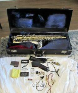 70's King Super 20 Silver Sonic Tenor Saxophone with Case. Made In Eastlake Ohio
