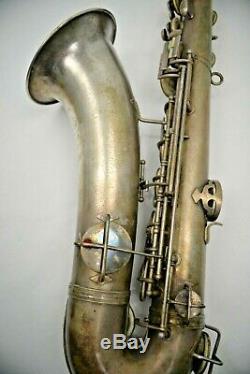 ANTIQUE c. 1911 Vintage FRANK HOLTON Tenor saxophone Case Mouthpiece+EXTRA 13972