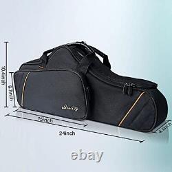 Alto Saxophone Case Sax Gig Bag, 2-in-1 Carrying Backpack Case with Flute