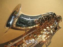 Antigua Model 4240 Power Bell Tenor Saxophone Silver Plated Body/gold Lacq Keys