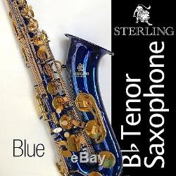 Blue Tenor Sax Brand New STERLING Bb Saxophone With Case