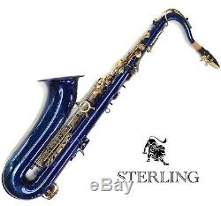 Blue Tenor Sax Brand New STERLING Bb Saxophone With Case