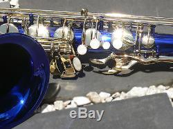 Blue Tenor Sax Brand New STERLING Bb Saxophone With Case and Accessories