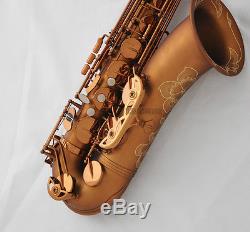 Brand new Professioanl Matt Coffee Tenor Saxophone Sax Bb Keys High F# With Case