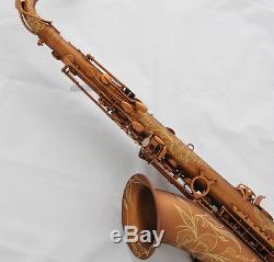 Brand new Professioanl Matt Coffee Tenor Saxophone Sax Bb Keys High F# With Case