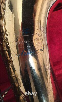 Buescher Aristocrat Tenor Sax Includes Case With Key, Mouthpiece, Cleaning Kit