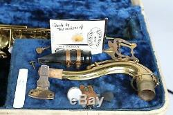 Buescher Aristocrat Vintage Brass Tenor Saxophone in Hard Case Circa 1937