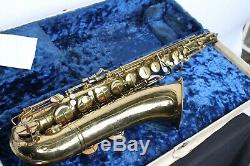 Buescher Aristocrat Vintage Brass Tenor Saxophone in Hard Case Circa 1937