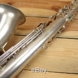 Buescher True Tone Tenor Saxophone, Silverplated, Low Pitch, Original Case, 1932