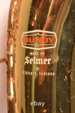 Bundy Selmer Tenor Sax Saxophone Elkhart Indiana WithCase