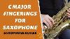 C Major Scale On Saxophone And Fingerings Free Beginner Saxophone Lesson