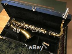 Carl Fischer tenor saxophone withcase, mouthpiece & cover, strap, reeds