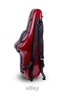 Crossrock CRF1000TS Series Tenor Saxophone Fiberglass Case with Backpack Straps