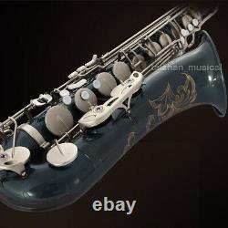 Customized Sapphire blue Tenor Saxophone High Grade 54 Reference sax With Case