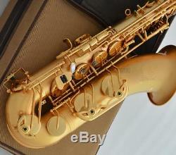 Customized Satin Gold Plated Tenor Saxophone TaiShan Brand Bb Sax New Case