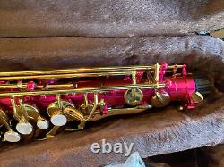 EASTROCK Alto Saxophone E Flat Gold Pink Laquer Sax Students Beginner With Case