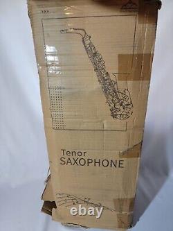EastRock Tenor Saxophone B Flat Beginner Saxophone Fluorescent YellowithGold New