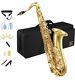 Easter Tenor Saxophone B Flat Gold WithCleaning Cloth, Case, Neckstrap, Reeds Etc