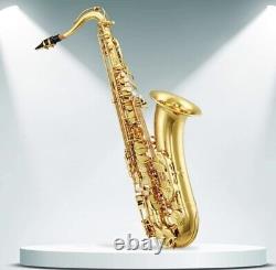 Easter Tenor Saxophone B Flat Gold WithCleaning Cloth, Case, Neckstrap, Reeds Etc