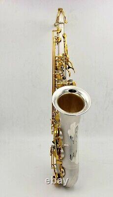 Eastern Music B flat pro use satin silver plated gold key tenor saxophone