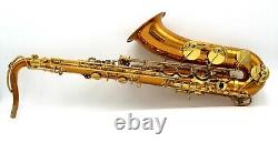 Eastern Music dark gold lacquer rose brass copper tenor saxophone R54 with case