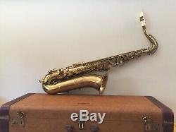Elkhart By Buescher Tenor Saxophone 30A With Leather Case Vintage