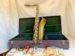 Elkhart Indiana'the Martin' Indian Head Tenor Saxophone Hard Case Vintage