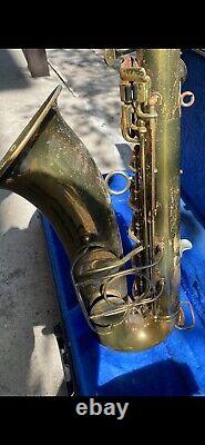 F E Olds and Sons Ambassador tenor sax made with saxophone case For Parts Only