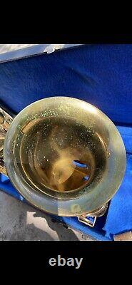 F E Olds and Sons Ambassador tenor sax made with saxophone case For Parts Only