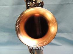 GORGEOUS! Rare Antiqua Tenor Sax Saxophone WithCopper Finish & Hard Case Pre-Owned