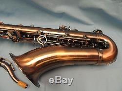 GORGEOUS! Rare Antiqua Tenor Sax Saxophone WithCopper Finish & Hard Case Pre-Owned