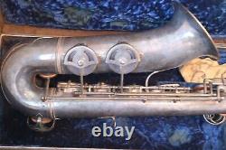 Gaillard Et Loiselet Pellison Vintage Antique Silver Tenor Saxophone