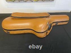 Genuine Italian leather tenor saxophone case light brown