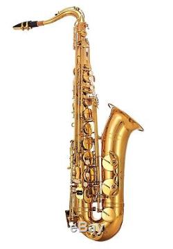 Glory Gold Laquer B Flat Tenor Saxophone With Case, 10pc Reeds + SAXOPHONE STAND