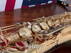 Gold Tenor Saxophone Beginner Intermediate Student Sax New! With Case Free Ship