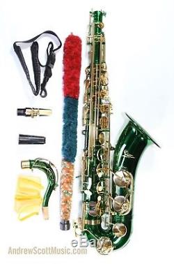 Green Tenor Saxophone in Case Masterpiece 12 Month Warranty