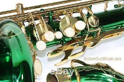 Green Tenor Saxophone in Case Masterpiece 12 Month Warranty