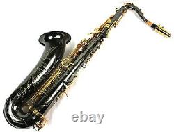 Italian Pads Tenor Saxophone Key of Bb Black Nickle Finish with Case