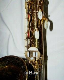 KING SUPER 20 Full Pearls/Solid Silver Neck TENOR SAXOPHONE orig. Case-VERY NICE